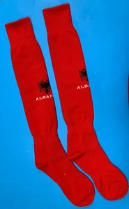 NEW ALBANIA RED SOCCER SOCKS-NATIONAL ALBANIA RED FOOTBALL ADULT SOCKS-54 cm - Picture 1 of 8