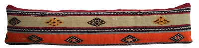 Lumbar Pillow Cover Turkish Rug Decorative Cushion Kilim Rug wool  12" x 48" - Image 1 of 4