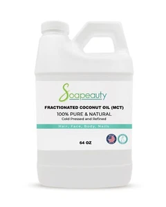 Fractionated Coconut Oil 100% Pure & Natural Cold Pressed Premium 64 fl oz - Picture 1 of 6