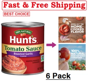 (Pack of 6)Hunt's Tomato Sauce with Roasted Garlic, Keto Friendly, (8 oz) - Picture 1 of 8