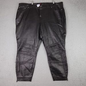 Torrid Rebel Wilson Faux Leather Pants Womens 24 Black Pockets High Rise NWT