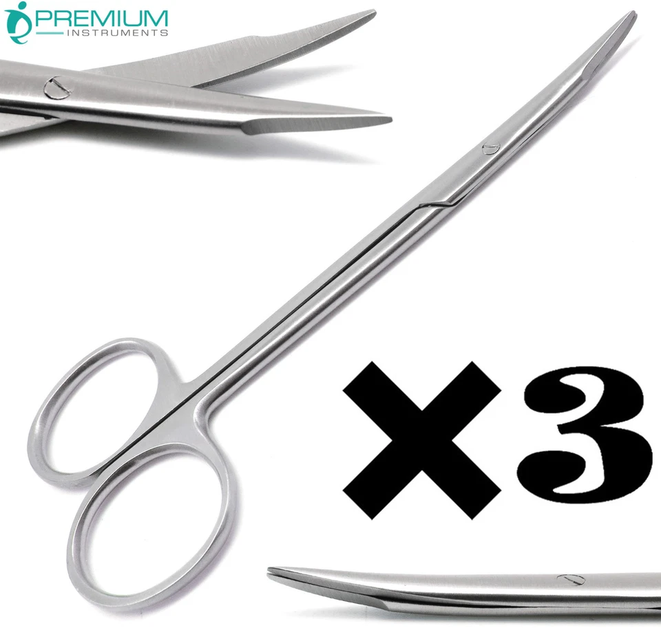 3x МОДЕРНИЗИРОВАННЫЕ хирургические ножницы для тенотомии Steven 4,5 дюйма с изогнутым наконечником 3 см - Изображение 1 из 4