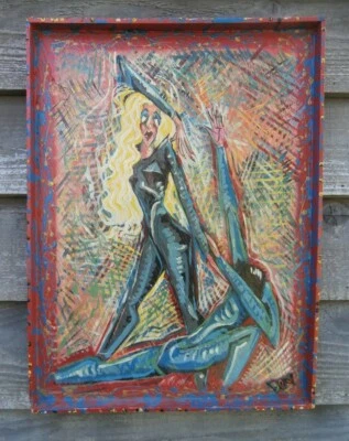 Pintura del artista forastero Joe Derr de Nueva Orleans LA titulada "Danza moderna" Foto 1 de 4