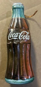 Vintage Coca Cola Bottle Shaped Tin Box Christmas Ornament Custom1996 - Picture 1 of 10