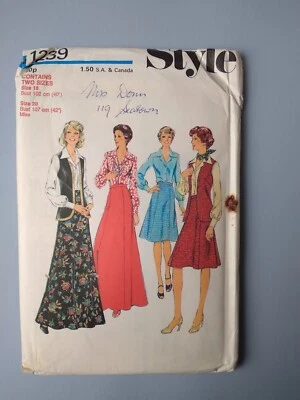 LADIES SKIRTS, S/LESS CARDIGAN & BLOUSE SEWING PATTERN - Sz 18 & 20 - STYLE 1239 - Image 1 of 2