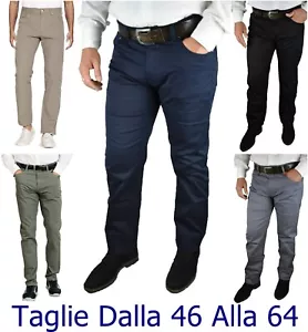 Pantaloni Uomo Elasticizzati Jeans Taglie Forti Cotone Estivi Vita Alta Mastino - Imagen 1 de 48