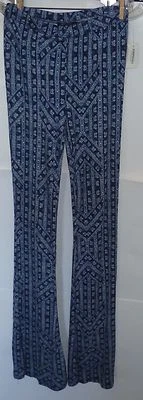 Leggings acampanados para mujer AEROPOSTALE Geo florales nuevos con etiquetas #7778 Foto 1 de 2