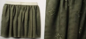 Gymboree Girls size 14 All Smiles Stars  Skirt Tulle Olive Gold Embroidery New - Picture 1 of 10