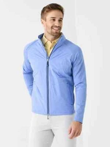 NWT - Peter Millar Mens Merge Elite Hybrid Golf Jacket Full Zip XXL Bondi Blue - Picture 1 of 5