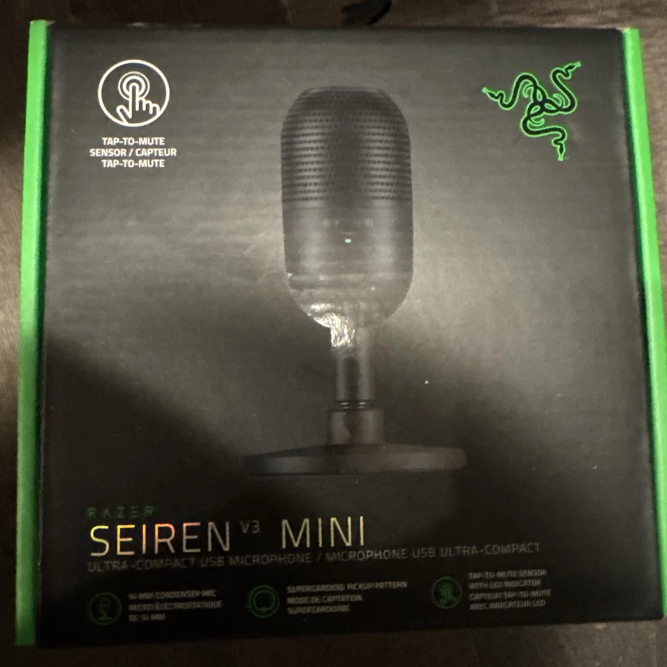 Micrófono cardioide condensador USB ultracompacto Razer Seiren V3 - negro Foto 1 de 1