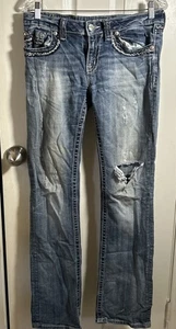 Miss Me Jeans Womens Size 30 Blue Bootcut Jeans Denim Je1205Bx - Picture 1 of 14