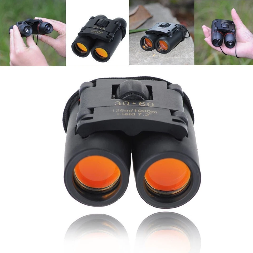 New 30x60 Small Binoculars (QS171) Form Factor Coated Lens Portable w/Carry Case - Image 1 of 4