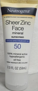 Neutrogena Sheer Zink Gesicht physische (mineralische) Sonnenschutzlotion LSF 50 - 2 fl. Oz. - Bild 1 von 1