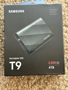 Samsung Portable SSD T9 4TB 2000mb/S MU-PG4T0B - Afbeelding 1 van 5