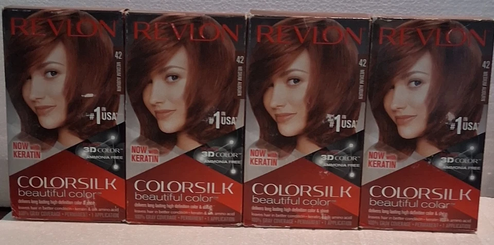 4- Revlon Colorsilk Hermoso Color Color Permanente Color de Cabello #42 Castaño Rojizo Medio Foto 1 de 1