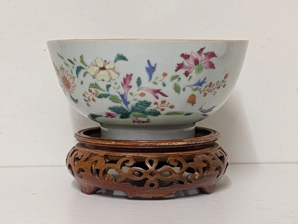 粉彩玫瑰在中国古董碗| eBay