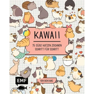 Kawaii: 75 süße Katzen zeichnen – Mit Schritt-Anleitungen - Bild 1 von 1