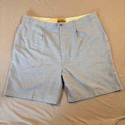 Pantalones Cortos Ligeros Haband's Gold Coast Azul Plisado Frontal Para Hombre Talla 44 Foto 1 de 4