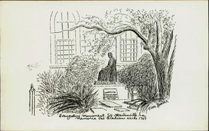 Artista J Carl Hancock Evangeline Monument St Martinville LA arte firmado PC - Imagen 1 de 2