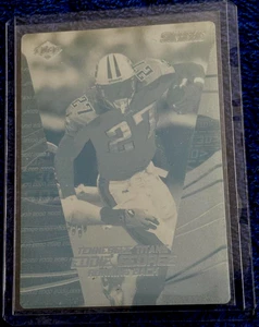 1/1 EDDIE GEORGE 1998 COLLECTORS EDGE CARD PRINTING PRESS PLATE TENNESSEE TITANS - Picture 1 of 2