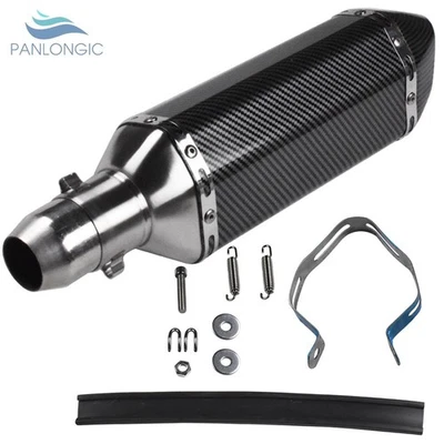 Tubo trasero silenciador de escape deslizable 38-51 mm para Kawasaki Ninja 250R 650R KLR650 Foto 1 de 4