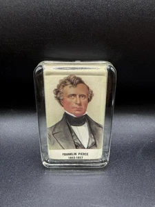Peso de papel de vidrio presidencial vintage - Franklin Pierce  - Imagen 1 de 3