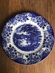 Plato de comedor Ironstone Broadhurst The English Scene. Diámetro 24 cm. - Imagen 1 de 5