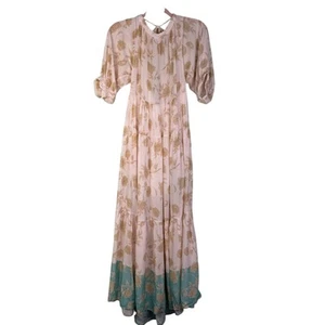 SOLAI Dress Maxi Women Small Cottagecore Pleasant Boho Lightweight Pockets - Picture 1 of 9