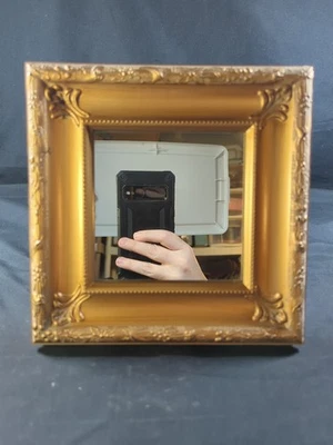 Vintage Studio Silversmith Gold Tone Resin Framed Mirror Table Top Or Wall Decor - Image 1 of 4