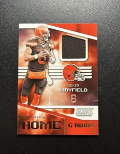2021 Panini Score Baker Mayfield Home & Away H-8 Spieler getragenes Relikt - Bild 1 von 2