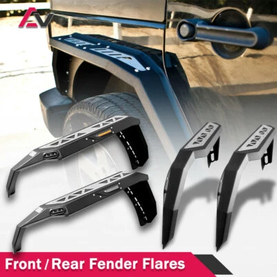 Front Or Rear Fender Flares For 2007-2018 Jeep Wrangler JK Duty Texture Steel Foto 1 de 4