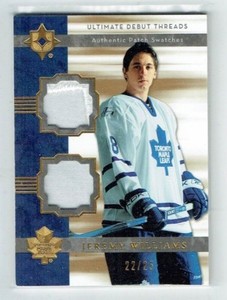 06-07 UD Ultimate Debut Threads  Jeremy Williams  /25  Rookie  Dual Patches