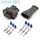 Bosch 3-Pin / 3 Way Male & Female Connector Plug Common Rail Diesel Injector Kit