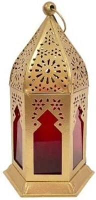 AWF Candelabro Colgante Tealight Vidrio Hierro Marroquí Candelabro Decoración del Hogar Foto 1 de 4