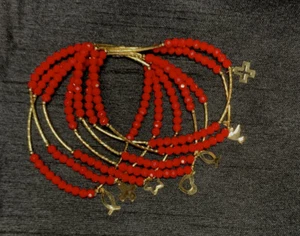 Pulsera Semanario Artesanal Mexicano Chapa de Oro Hecho a Mano/Enchapada en Oro - Imagen 1 de 3