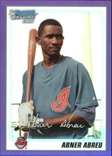 2010 Bowman Chrome Prospects Purple Refractors Card #BCP46 Abner Abreu/999
