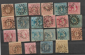 GERMANY BAVARIA 22 PERFECT stamps  VF - Picture 1 of 1
