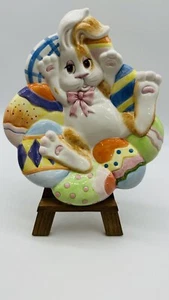 Fitz and Floyd Eggscapades Easter Plate Wall Hanging with Box - Picture 1 of 10