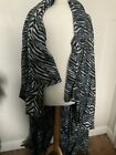 Wearable Blanket With Sleeves Wrap Around Throw Cover Up Zebra Print Adult