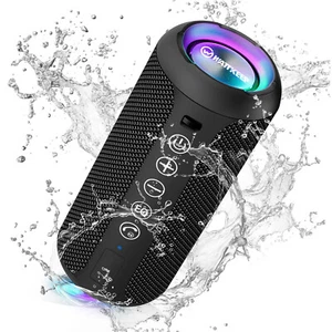 Portable Bluetooth Speaker: LED Lights for Home/Outdoor/Party/Beach (Black) - Picture 1 of 4