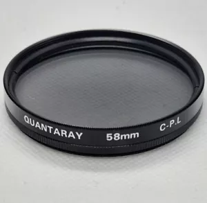 Quantaray 58 mm C-P.L (Circular Polarizer) Screw-In Filter Made Japan. (V-174) - Picture 1 of 6