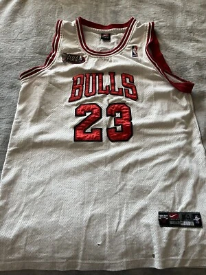 Nike Michael Jordan Bulls NBA Finals 97-98 Jersey White Sz 54 2XL Please Read - Image 1 of 4