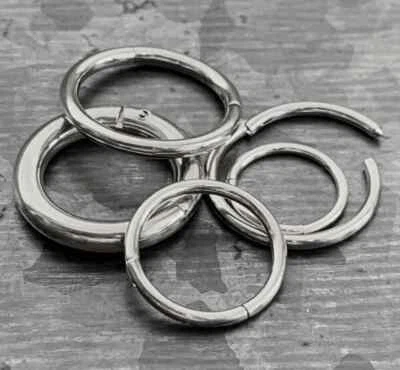 1pc Hinged Segment Ring Septum Clicker Hoop PVD over 316L Surgical Steel  - Image 1 of 3