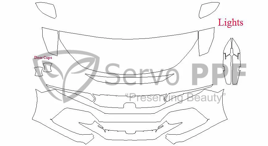 Kit de sujetador transparente serie 3M PRO Precut para 17+ Honda Civic SI cupé Foto 1 de 4