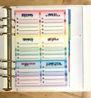 Lifestyle Boxes Dashboard Insert 4 use with ErinCondren A5 Ring Agenda