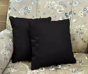 Plain Dyed Cushion Cover Percale Pillow & Home Sofa Décor with zip - Picture 1 of 13