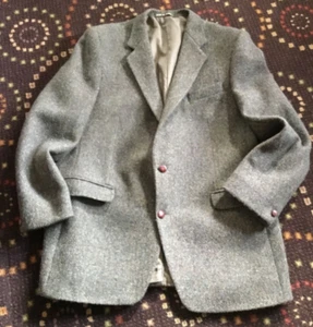 VINTAGE PURE NEW WOOL ‘CAMBRIAN’ WELSH WOVEN WOOLMILLS TWEED LUXURY JACKET Large - Picture 1 of 20