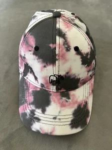 Cappello regolabile avorio Ella tie dye rosa bianco grigio ricamato - Foto 1 di 5