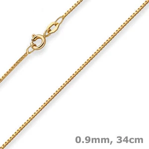 0.9mm Venezia chain gold chain necklace 585 gold yellow gold 34cm - Picture 1 of 3