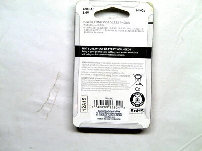 Batería Ni-Cd RadioShack 3.6V/400mAh para VTech BT17333 Foto 1 de 2